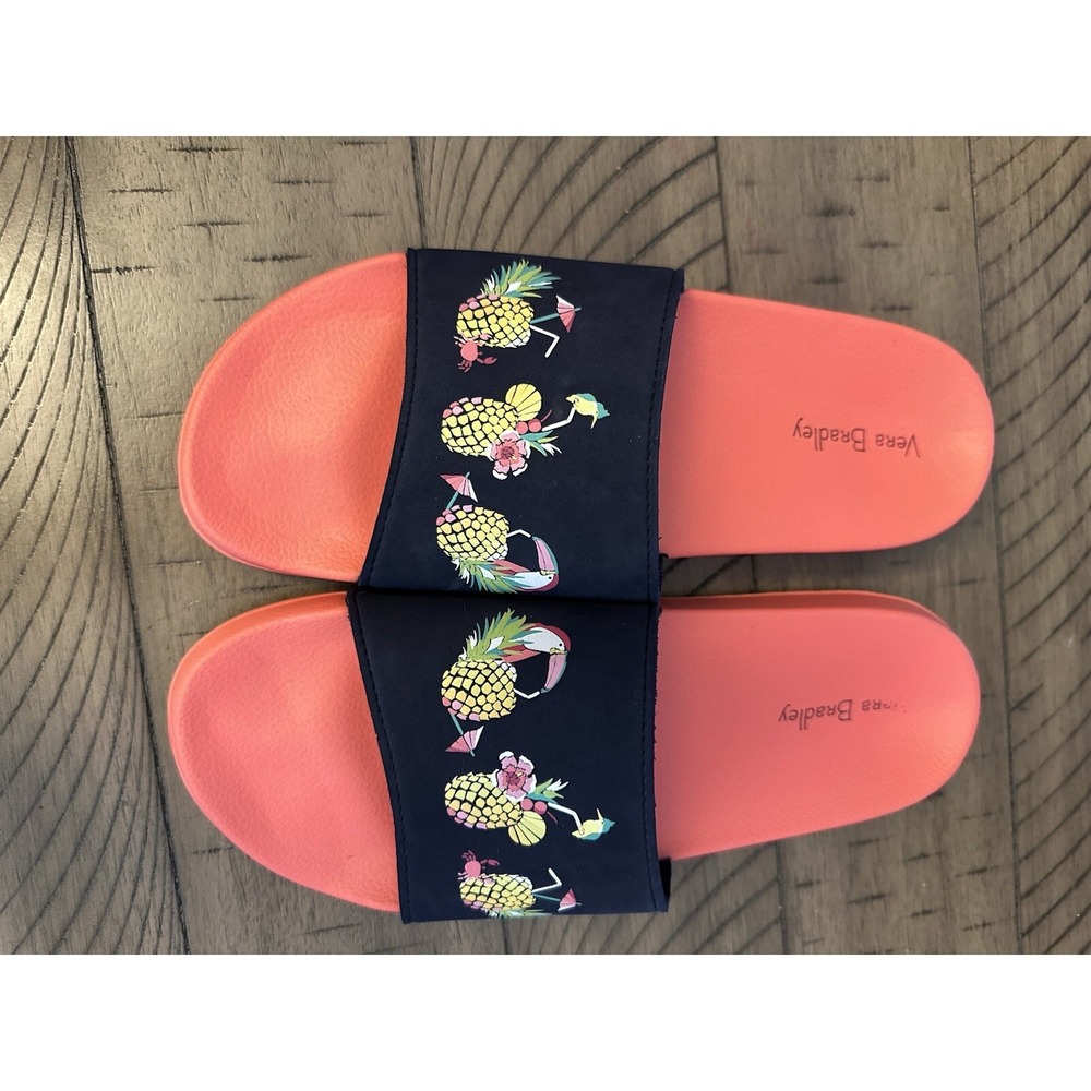 Vera Bradley Flip Flops Slides‎ Size 7-8 EUC